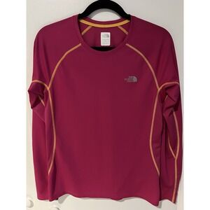 The North Face Women's Flashdry Pink Long Sleeve Pullover Size Medium EUC